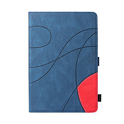 Etui en PU bicolore, fonction d'éveil/veille automatique avec support et porte-cartes bleu pour votre iPad Mini/Mini 2/3/4/Mini (2019) 7.9 pouces