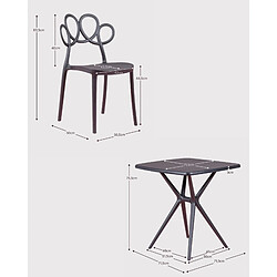 Nest Dream Pack 4 chaises et table design pour le jardin - Dream pas cher