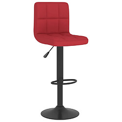 vidaXL Tabouret de bar Rouge bordeaux Tissu