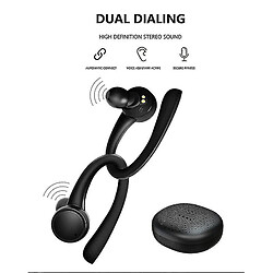 Avis Universal Casque sans fil bluetooth casque sport micro musique bouchon d'oreille (noir) annule le bruit