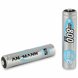 ANSMANN piles rechargeables AAA, 1,2V / 800mAh, NiMH - avec technologie maxE pour les appareils à forte consommation d'énergie/idéal pour les jouets, jeux électroniques, manettes, 4 unités