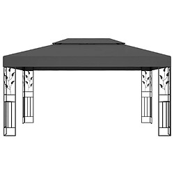 Maison Chic Tonnelle | Pergola avec double toit 3x4 m Anthracite -GKD95330