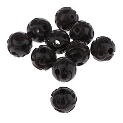 Avis 10 Lot De Perles En Bois Noir Bouddhiste Imprimer Des Perles Collier Anlets Key Decor 8 MM