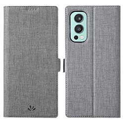 Vili Etui en PU + TPU avec support gris pour votre OnePlus Nord 2 5G