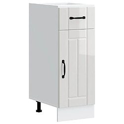 vidaXL Armoire de cuisine Lucca blanc brillant bois ingénierie