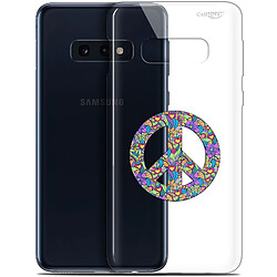 Caseink Coque arrière Samsung Galaxy S10e (5.8 ) Gel HD [ Nouvelle Collection - Souple - Antichoc - Imprimé en France] Peace And Love