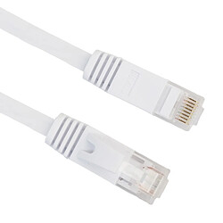 Avis Wewoo Câble réseau LAN plat Ethernet blanc ultra-plat 8m CAT6, cordon RJ45