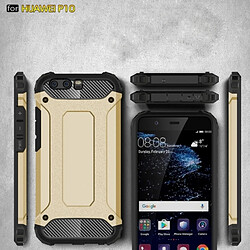 Wewoo Coque renforcée or pour Huawei P10 Armure Tough TPU + PC combinaison