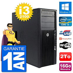 PC Tour HP Z210 Intel Core i3-2100 RAM 16Go Disque Dur 2To Windows 10 Wifi - Occasion