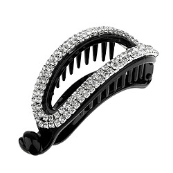 2x Crystal Hair Banana Clip Clamp Double Girls Accessoires de Cheveux pour Femmes