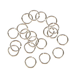 20pcs Métal Argenté Super Solide Anneaux De Saut Anneaux Fendus Connecteurs 5mm