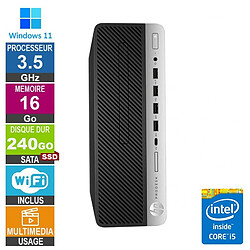 PC HP 600 G4 SFF i5-8500T 3.50GHz 16Go/240Go SSD Wifi W11 - Reconditionné