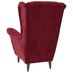 Acheter vidaXL Fauteuil rouge bordeaux velours