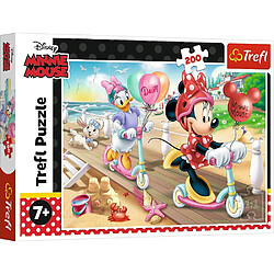 Trefl-200 Pièces pour Enfants à partir de 7 Ans Puzzles, 13262, Minnie sur la Plage Disney Minnie