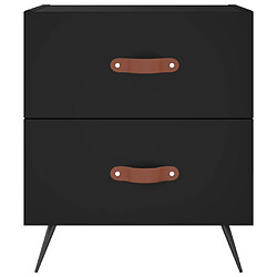 Avis vidaXL Table de chevet noir 40x35x47,5 cm bois d’ingénierie