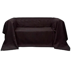 vidaXL Housse de canapé Micro-suède Marron 140x210 cm