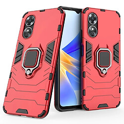 Htdmobiles Coque pour Oppo A17 - housse etui rigide anti choc + film ecran - ROUGE