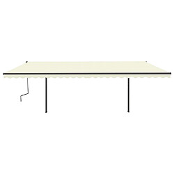 Avis Maison Chic Auvent automatique | Store banne extérieur | Marquise rétractable avec poteaux 6x3,5 m Crème -MN90110