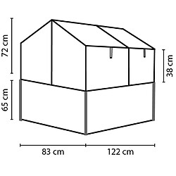 Avis Vitavia Carré potager surélévé avec serre Gaia Jumbo zinc aluminium.