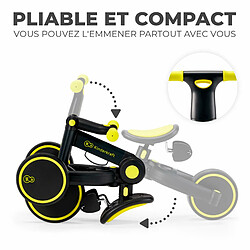 Avis Kinderkraft Tricycle 3en1 4TRIKE, Mini Draisienne, Trotteur, Selle réglable, Noir