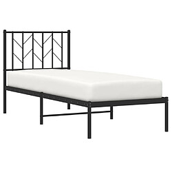 Avis Maison Chic Cadre/structure de lit métal et tête de lit pour adulte - Lit Moderne Chambre noir 75x190 cm -MN99711