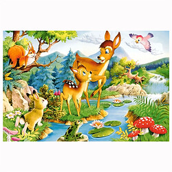 Castorland Puzzle 120 pièces : Bambi et sa maman