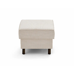 Lisa Design Jake - pouf en velours côtelé - pieds bois foncé