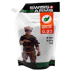 Lot de 3 Sacs de 1 Kg Billes Bio Swiss Arms 0.23 g 6 mm Blanches