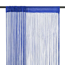 vidaXL Rideau en fils 2 pcs 100 x 250 cm Bleu