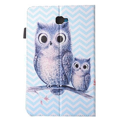 Avis Wewoo Housse Étui pour Samsung Galaxy Tab A 10.1 2016 / T580 belle bande dessinée vague hibou motif horizontal en cuir flip avec support et Slots de cartes Pen Slot