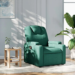 Maison Chic Fauteuil inclinable,Fauteuil luxe de relaxation Vert foncé Tissu -MN46328