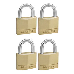 Master Lock Cadenas 4 pcs Laiton massif 40 mm 140EURQNOP