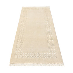 Avis Vidal Tapis de couloir en laine 203x79 brun Darya