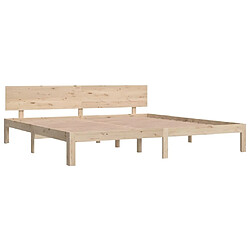 Avis Maison Chic Lit adulte - Lit simple Cadre de lit,Structure du lit Contemporain Bois de pin massif 200x200 cm -MN59968