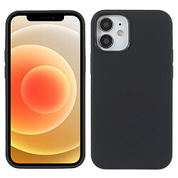 Coque en silicone unie noir pour votre Apple iPhone 12 mini 5.4 pouces