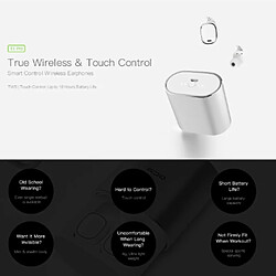 Wewoo Oreillette Bluetooth blanc pour iPad, iPhone, Galaxy, , Xiaomi, LG, HTC et autres téléphones intelligents Pro Sans Fil V4.2 Écouteurs avec Micro, pas cher