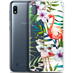 Caseink Coque Pour Samsung Galaxy A10 (6.2 ) [Gel HD Collection Watercolor Design Tropical Flamingo - Souple - Ultra Fin - Imprimé en France]