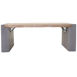 Mendler Table Basse de Salon HWC-A15, Design Béton Sapin Massif Rustique 46x122x60cm