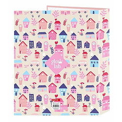 DKD Home Decor Reliure à anneaux Glow Lab Welcome Home A4 (27 x 33 x 6 cm)