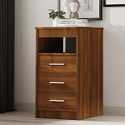 vidaXL Armoire à tiroirs Chêne marron 40x50x76 cm Bois d'ingénierie