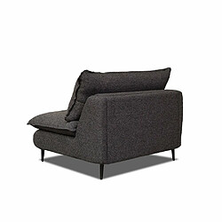 Acheter Inside 75 Fauteuil lit convertible express LISBONNE 70cm sommier à lattes matelas 13cm tissu tweed anthracite chiné