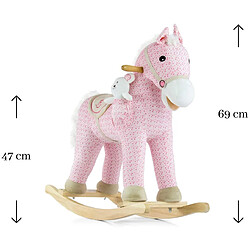 Milly Mally Cheval à Bascule Poney Rose