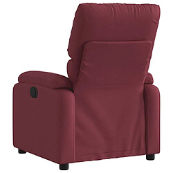 Maison Chic Fauteuil inclinable,Fauteuil luxe de relaxation Rouge bordeaux Tissu -MN65702 pas cher