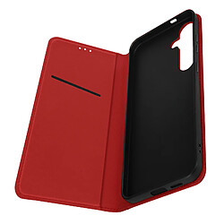 Avizar Housse pour Samsung Galaxy S24 Plus Cuir Véritable Porte-carte Rouge