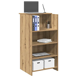 vidaXL Bureau réception chêne artisanal 55x50x103,5 cm bois ingénierie