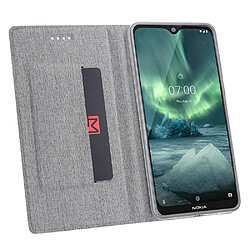 Wewoo Housse Coque Pour Nokia 6.2 et 7.2 Antichoc TPU + PU de protection à rabat horizontal avec fente carte et support noir pas cher