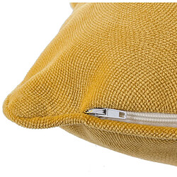 Lot de 4 coussins rectangulaires 100% polyester coloris ocre - Dim : L.50 x l.30 cm -PEGANE