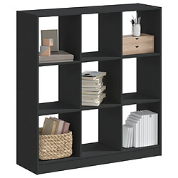 vidaXL Bibliothèque noir 102x32x108 cm bois d'ingénierie