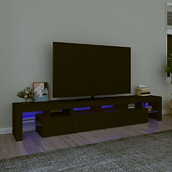 vidaXL Meuble TV avec lumières LED Noir 230x36,5x40 cm