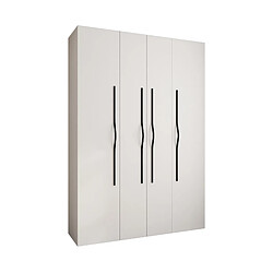 Abiks Meble Armoire à portes battantes Como 2 245,5/170/40 4 portes (blanc/noir)